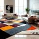 Handcrafted Geometric Multicolor Modern Living Rug
